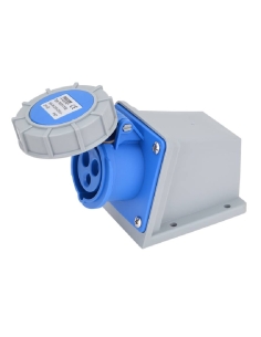 Toma de enchufe CEE 16A 2P+T caja superficie IP-67 TICS-1132 | Adajusa 2