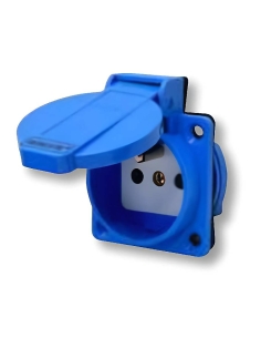 Clavija de enchufe Shucko 16A 2P+T IP-54 TICS-105S | Adajusa