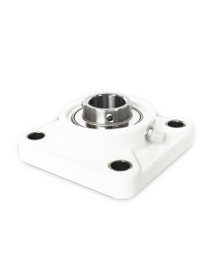 Thermoplastic self-aligning white square support UCF204PB with bearing inox SSUC-204 20mm shaft ISB | ADAJUSA | price