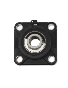 Square black self-aligning thermoplastic self-aligning support UCF207P with bearing stainless steel SSUC-207 35mm shaft ISB | AD