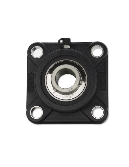 Black self-aligning thermoplastic self-aligning square bracket UCF208P with bearing stainless steel SSUC-208 40mm shaft ISB | AD