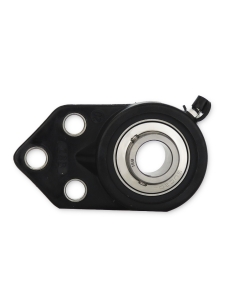 Soporte de brida negro en termoplástico con rodamiento INOX eje 30mm SSUC-206 - ISB|adajusa