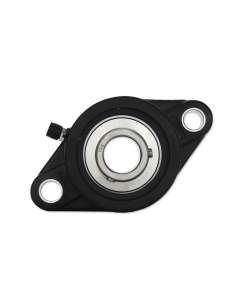 Soporte ovalado negro en termoplástico con rodamiento INOX eje 25mm SSUC-205 - ISB|adajusa