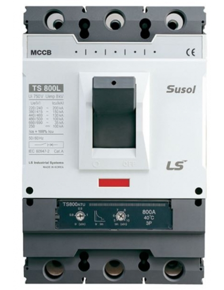 Interruptor automático caja moldeada tripolar 3 polos 100A