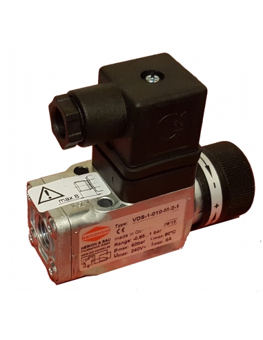 Adjustable 1/4 pressure switch with connector - ADAJUSA