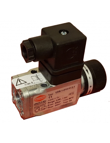 Presostato regulable de 1/4 con conector - ADAJUSA