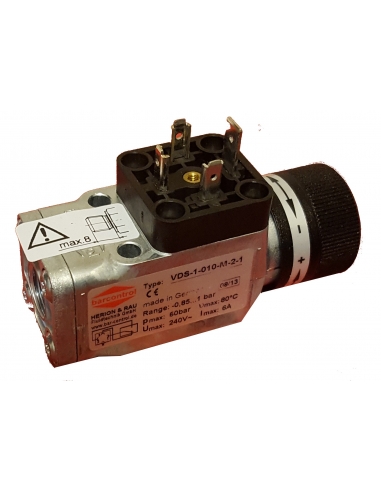 Presostato regulable de 1/4 con conector - ADAJUSA