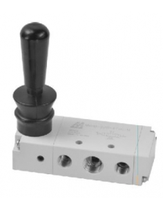 Valve 1/4 5-way 3 fixed positions c.c.- Mindman - ADAJUSA 2