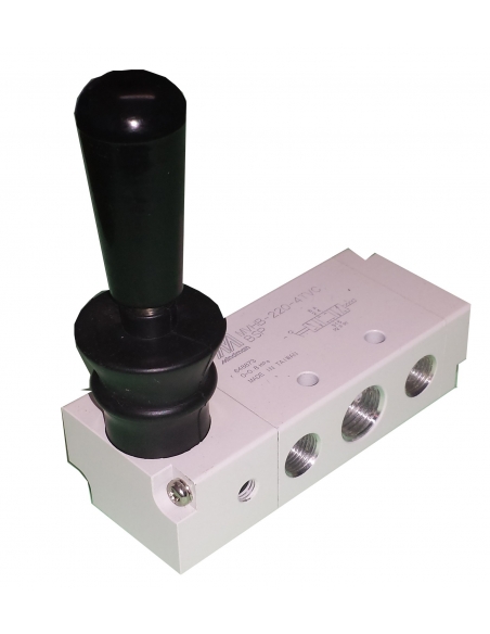 Válvula 1/4 5 vías 3 posiciones fijas c.e.- Mindman - ADAJUSA