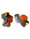 Valves with pneumatic rotary actuators